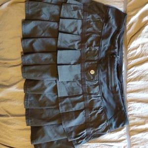 Lululemon Athletica Skirts | Lululemon Tennis Pace Setter Black Tiered Pleat.